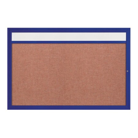 United Visual Products Slim Enclosed Corkboard, 36"x36", Bronze Alum Frame/Keylime UVEB3636-BRONZE-KEYLIME